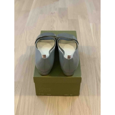 Pre-owned Rupert Sanderson Patent Leather Ballet Flats In Grey