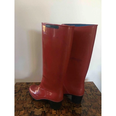 Pre-owned Marc Jacobs Red Rubber Boots