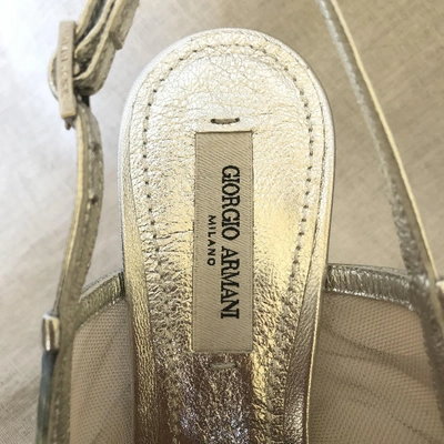 Pre-owned Giorgio Armani Cloth Heels In Metallic