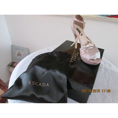 Pre-owned Escada Leather Sandals In Pink