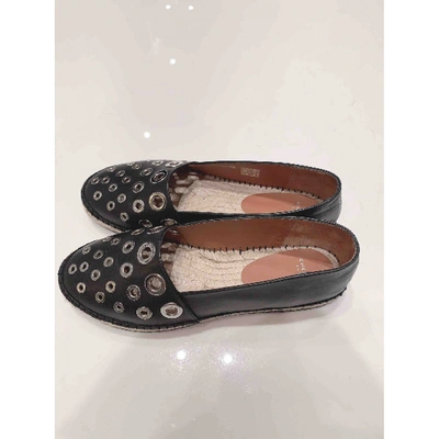Pre-owned Givenchy Leather Espadrilles In Black