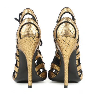 Pre-owned Tom Ford Gold Python Heels