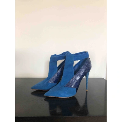 Pre-owned Chloé Ankle Boots In Blue