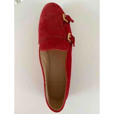 Pre-owned Doucal's Flats In Red