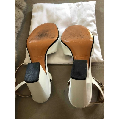 Pre-owned Sonia Rykiel Patent Leather Sandals In White