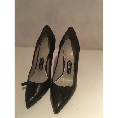 Pre-owned Tom Ford Leather Heels In Black