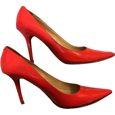 Pre-owned Jimmy Choo Patent Leather Heels In Red