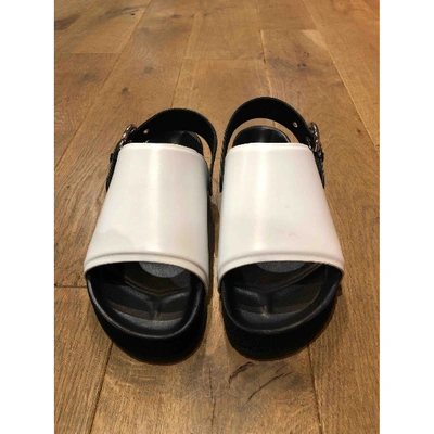 Pre-owned Celine White Leather Sandals