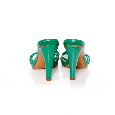 Pre-owned Marc Jacobs Leather Sandal In Green