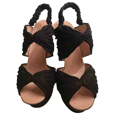 Pre-owned Nina Ricci Sandals In Black