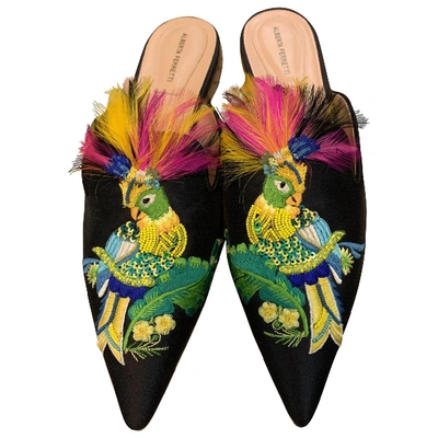 Pre-owned Alberta Ferretti Cloth Mules & Clogs In Multicolour