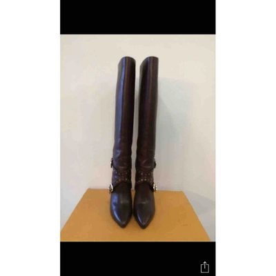 Pre-owned Emilio Pucci Leather Boots In Brown