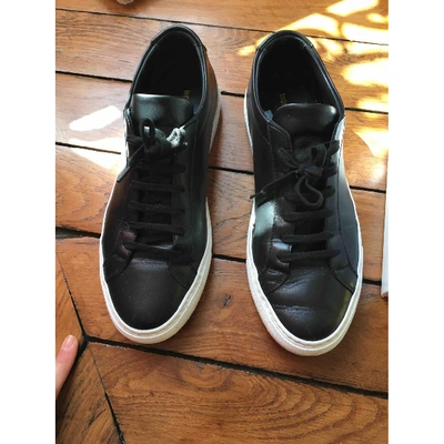 Pre-owned Common Projects Black Leather Trainers