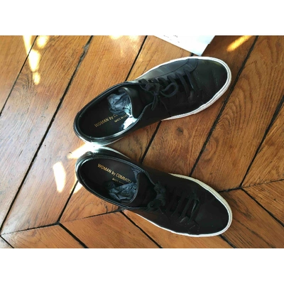 Pre-owned Common Projects Black Leather Trainers