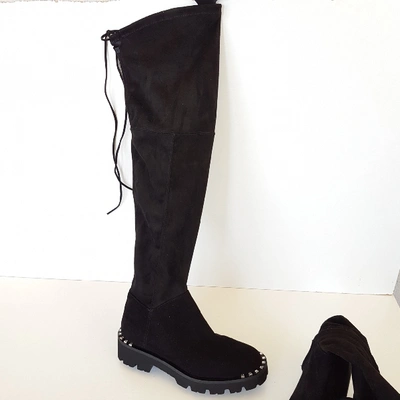 Pre-owned Baldinini Riding Boots In Black