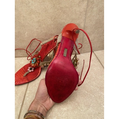 Pre-owned Emanuel Ungaro Sandals In Red