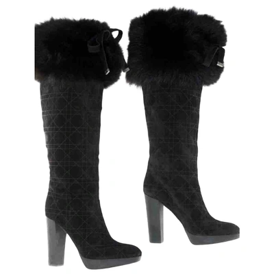 Pre-owned Dior Boots In Black