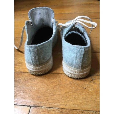 Pre-owned Adieu Blue Tweed Trainers