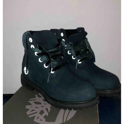 Pre-owned Timberland Green Suede Boots