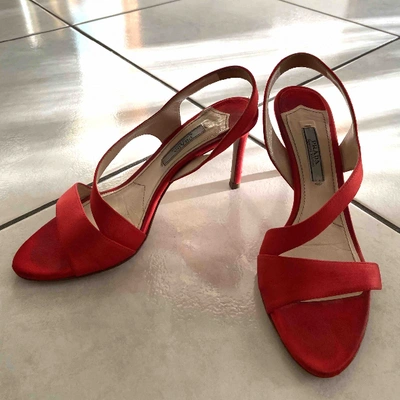 PRADA Pre-owned Cloth Sandals In Red