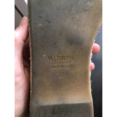 Pre-owned Valentino Garavani Black Leather Espadrilles
