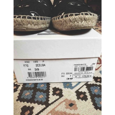 Pre-owned Kenzo Cloth Espadrilles In Black