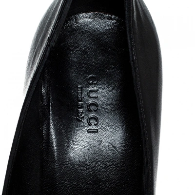 Pre-owned Gucci Black Leather Heels