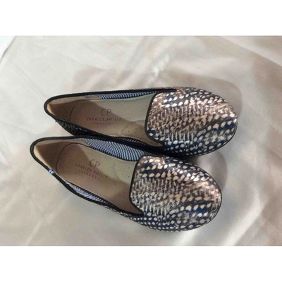 Pre-owned Charles Philip Cloth Ballet Flats In Blue