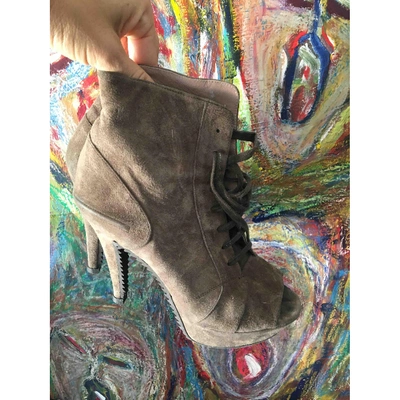 Pre-owned Mauro Grifoni Open Toe Boots In Grey