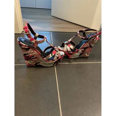 Pre-owned Dior Cloth Espadrilles In Multicolour