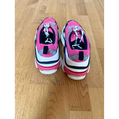 Pre-owned Balenciaga Triple S Pink Trainers