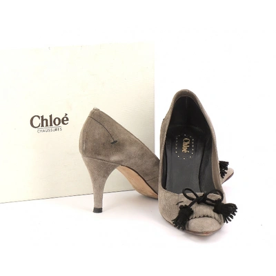 Pre-owned Chloé Heels In Grey