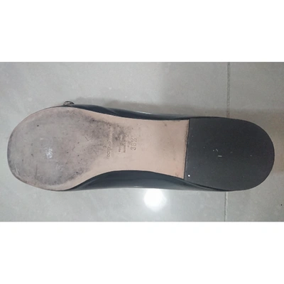 Pre-owned Dolce & Gabbana Patent Leather Ballet Flats In Black