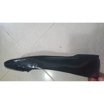 Pre-owned Dolce & Gabbana Patent Leather Ballet Flats In Black