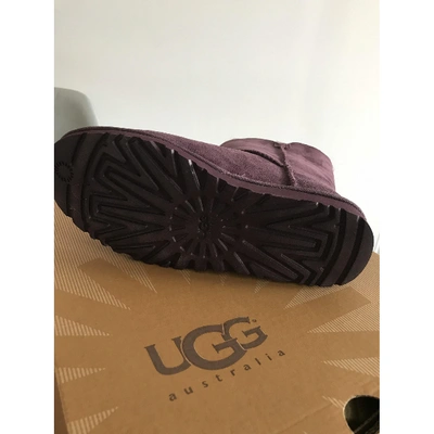 Pre-owned Ugg Snow Boots In Purple