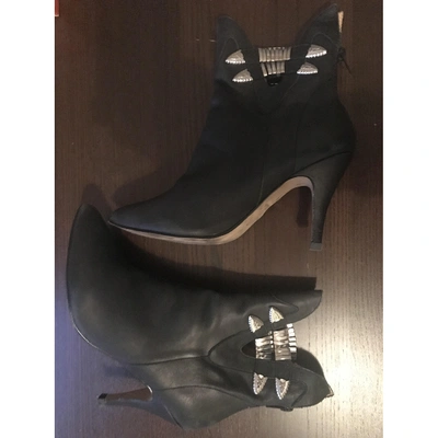 Pre-owned Jeffrey Campbell Leather Ankle Boots In Black