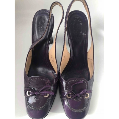 Pre-owned Tod's Purple Patent Leather Heels