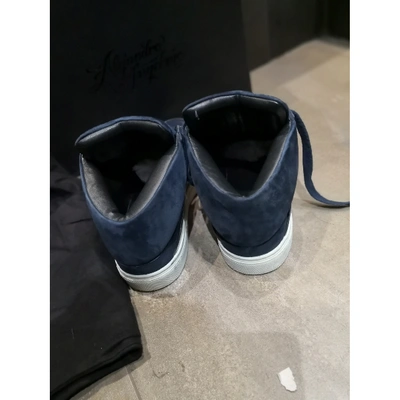Pre-owned Alejandro Ingelmo Trainers In Navy