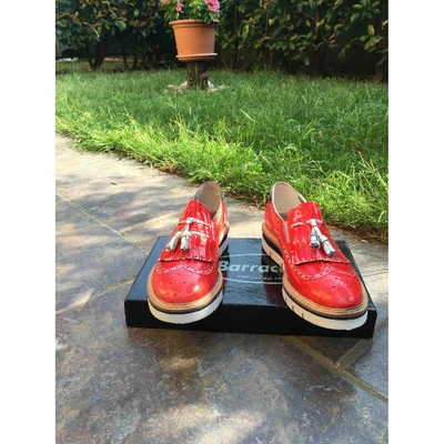 Pre-owned Baracuta Leather Flats In Red
