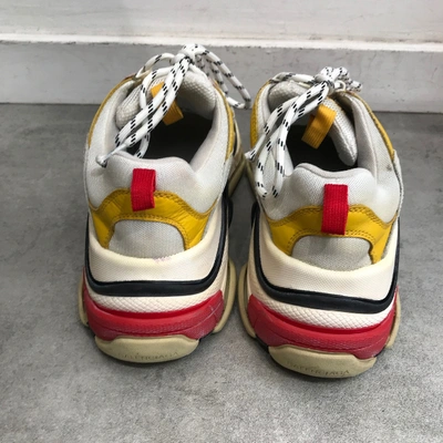 Pre-owned Balenciaga Triple S Multicolour Leather Trainers