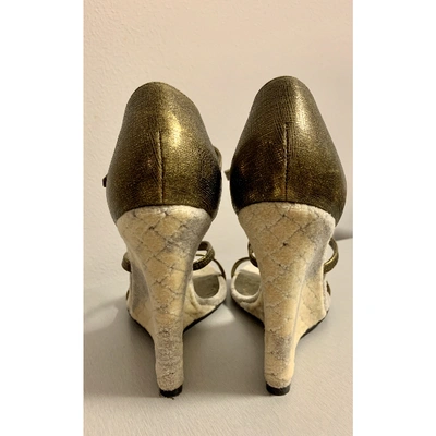 Pre-owned Bottega Veneta Leather Heels In Metallic