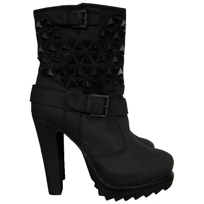Pre-owned Ash Black Suede Ankle Boots