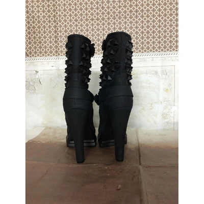 Pre-owned Ash Black Suede Ankle Boots