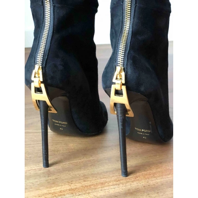 Pre-owned Tom Ford Black Suede Boots