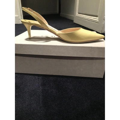 Pre-owned Jimmy Choo Patent Leather Heels In Yellow