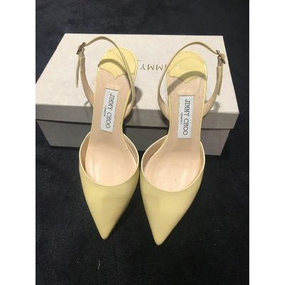 Pre-owned Jimmy Choo Patent Leather Heels In Yellow