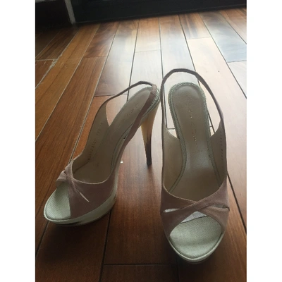 Pre-owned Casadei Pink Suede Sandals