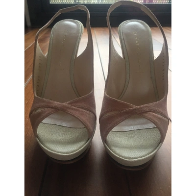 Pre-owned Casadei Pink Suede Sandals