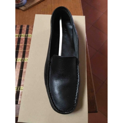 Pre-owned Il Bisonte Leather Flats In Black