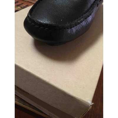 Pre-owned Il Bisonte Leather Flats In Black